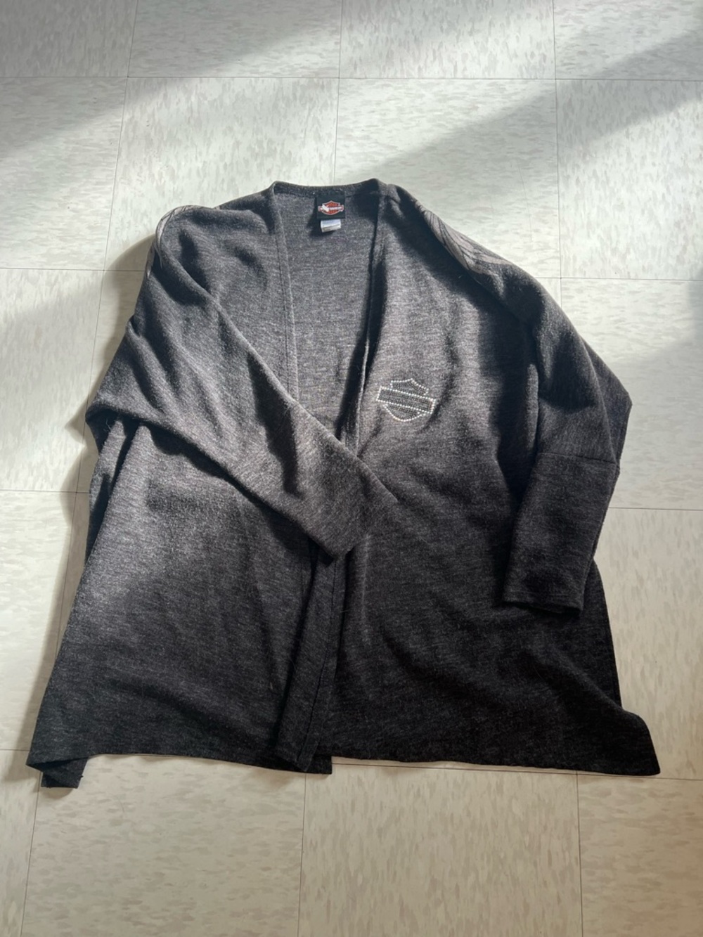 Y2K Harley Davidson Blinged Cardigan